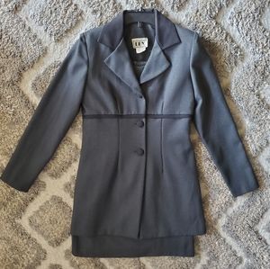 Grey and Black 2 Piece Dress Suit